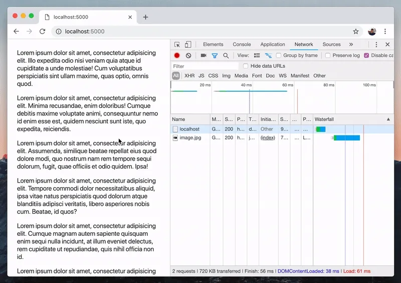 Example web page